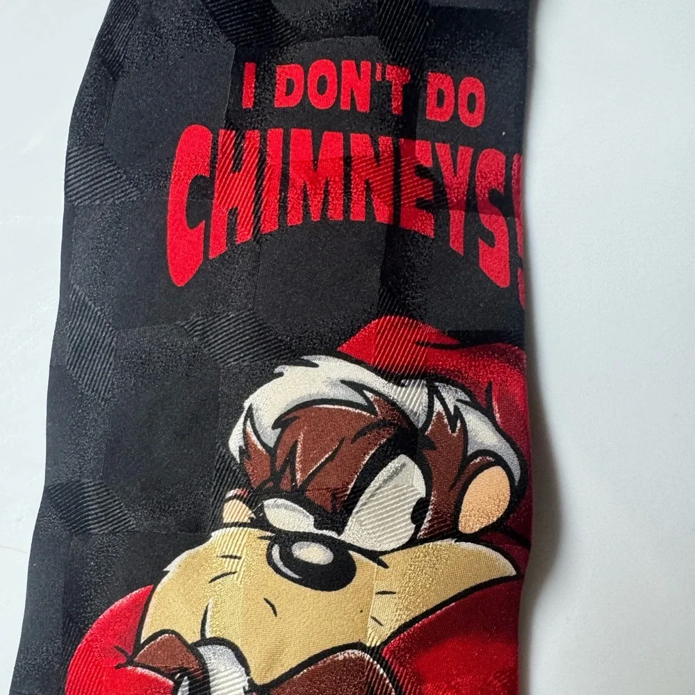 VINTAGE 1996 WARNER BROS LOONEY TUNES MANIA NECKTIE I DONT DO CHIMNEYS